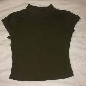 Olive green crop top